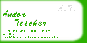 andor teicher business card